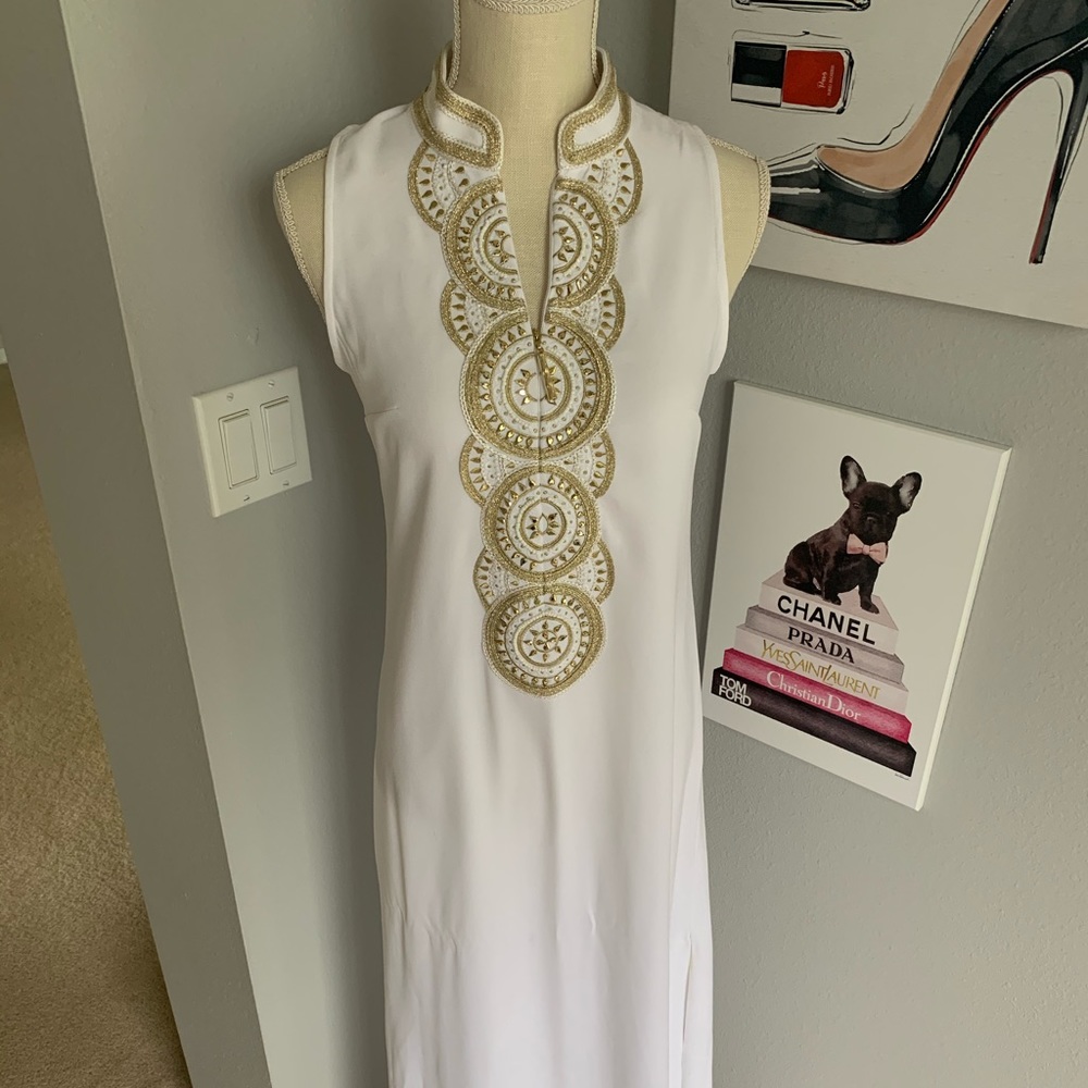 Lilly Pulitzer maxi dress.